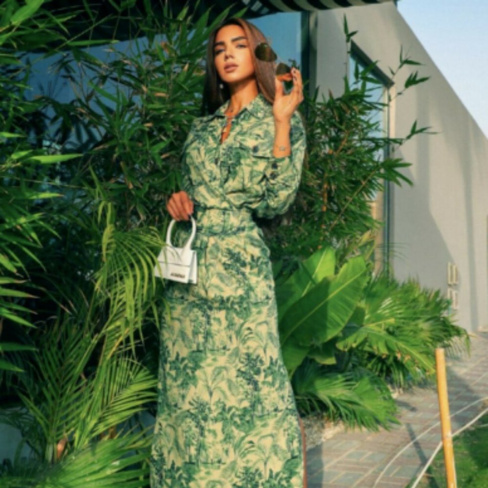 Zara Printed Pareo Dress Wrap  Linen Blend Blogger Favorite Maxi Dress
